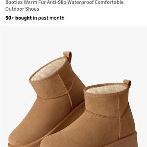 Cozy Tan Women's Waterproof Fur Boots